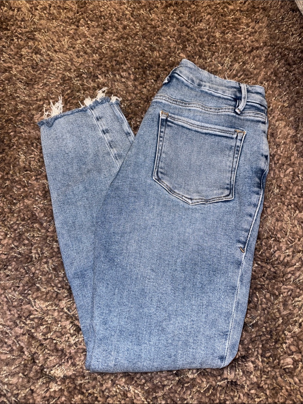 Good American High-Rise Light Wash Blue Jeans